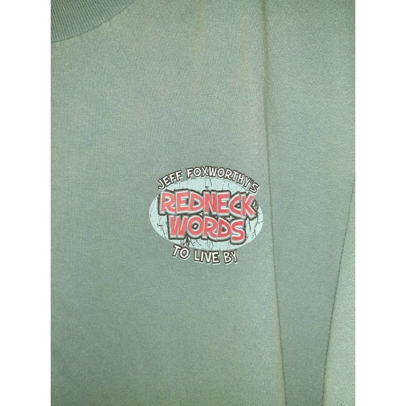 Jeff Foxworthy Redneck Words to live by Mayonnaise L Large Men's T shirt Blue - Picture 2 of 4